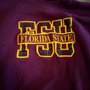 Maroon Florida State University crewneck sweater